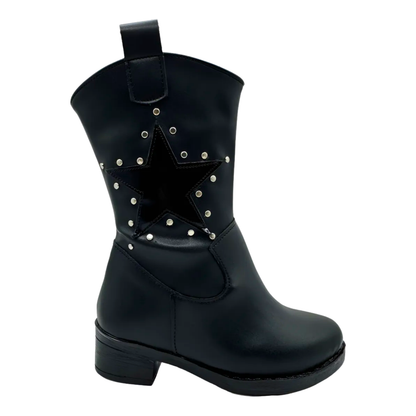 Bota Vaquera Para Niña Diseño Coqueto Detalle De Estrella