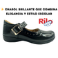 Zapato Escolar Rilo Niña Charol Negro Con Hebilla Mod. 9013