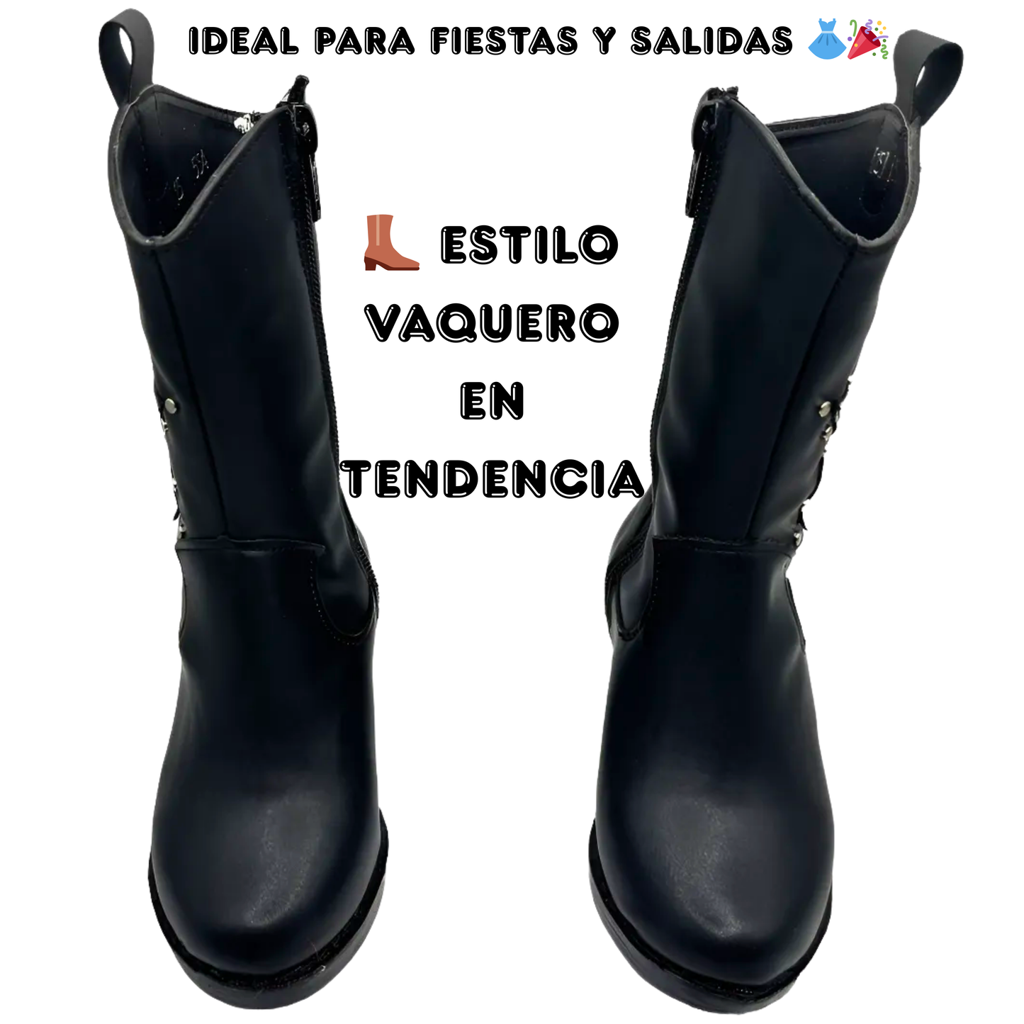 Bota Vaquera Para Niña Diseño Coqueto Detalle De Estrella