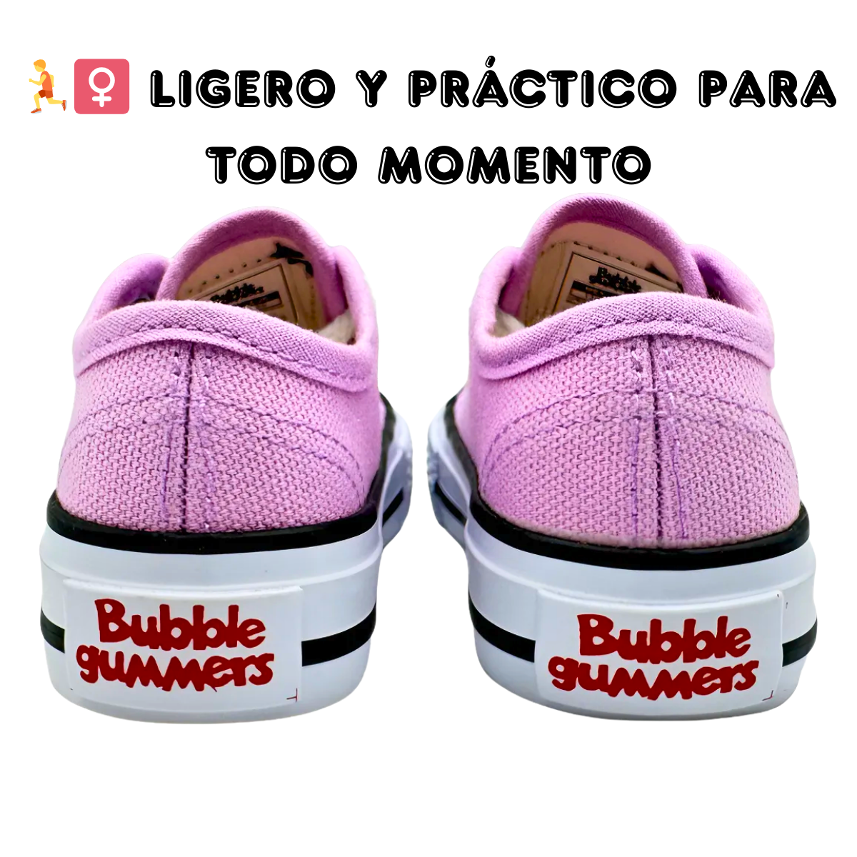 Tenis Para Niña Bubble Gummers De Tela Lila Agujetas Cómodos