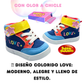 Tenis Bubble Gummers Niña Con Olor A Chicle Suela Ligera Con Cinta Y Velcro Cómodo