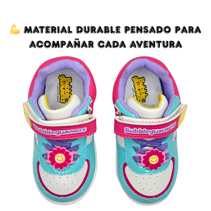Tenis Bubble Gummers Niña Velcro Multicolor Ligeros Y Cómodos