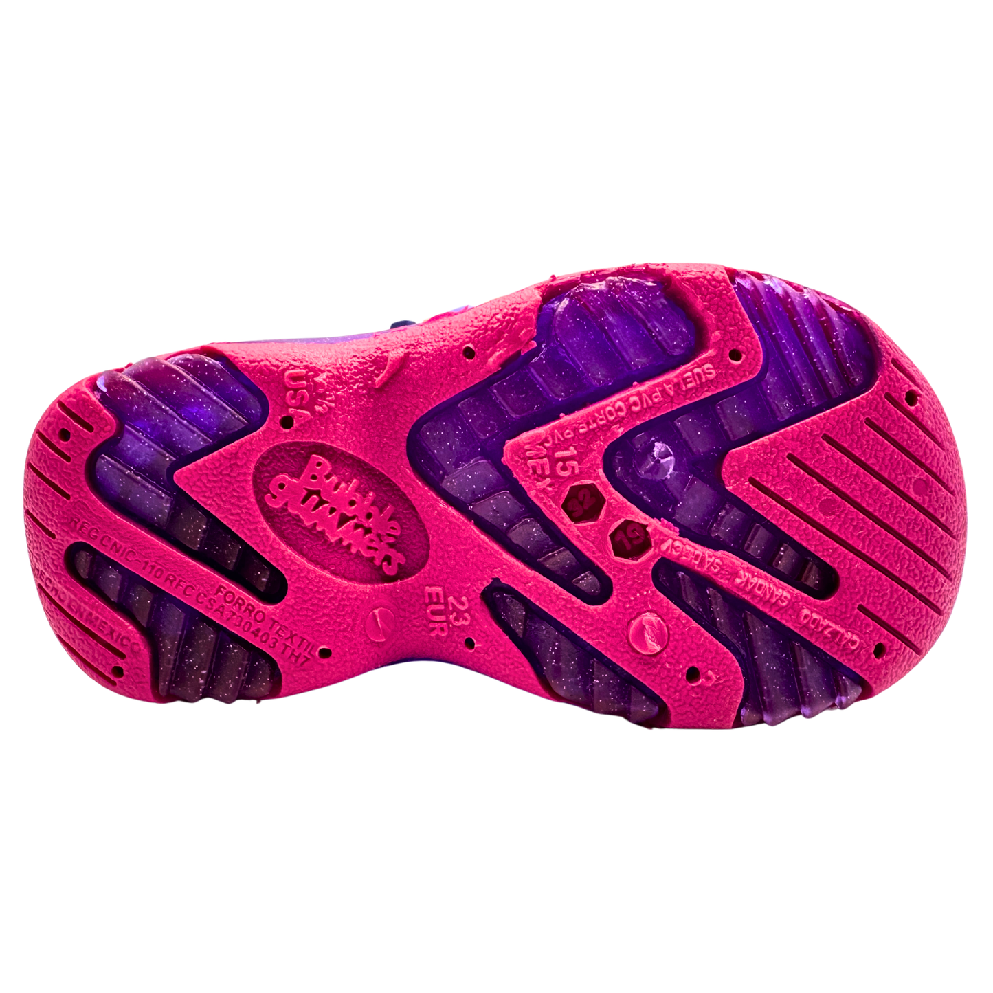 Bota De Lluvia Para Niña Bubble Gummers Cristal Lila