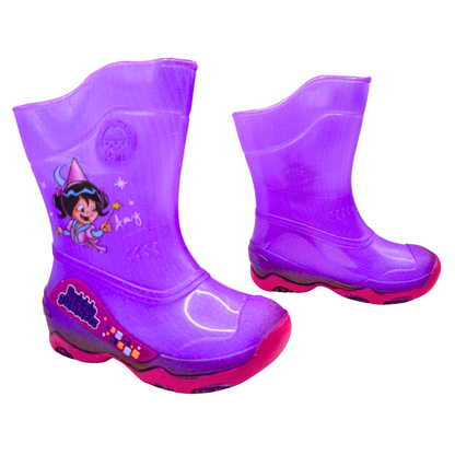 Bota De Lluvia Para Niña Bubble Gummers Cristal Lila