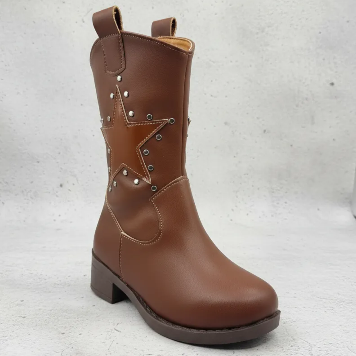 Bota Vaquera Para Niña Diseño Coqueto Detalle De Estrella