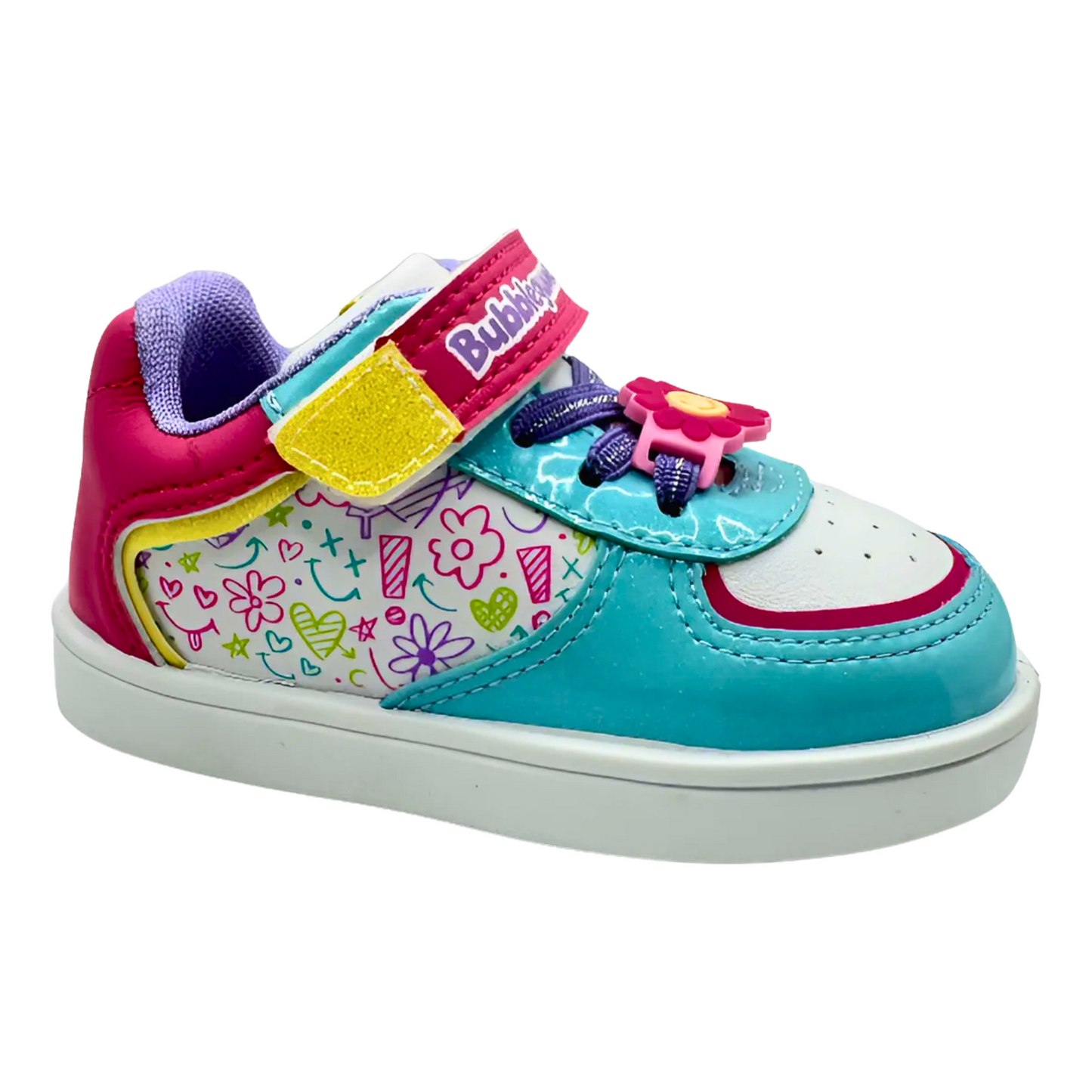 Tenis Bubble Gummers Niña Velcro Multicolor Ligeros Y Cómodos