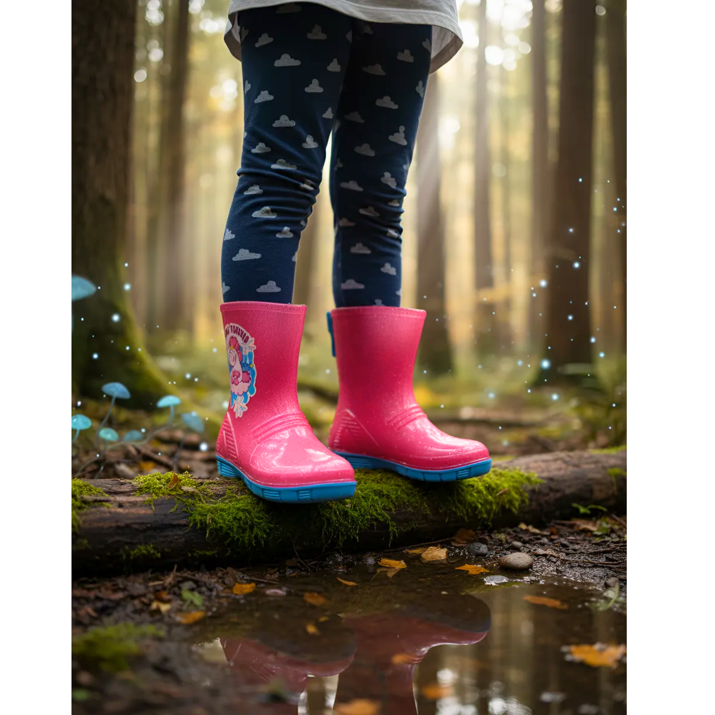 Bota De Lluvia Para Niña Sandak Rosa Unicornio Resistente