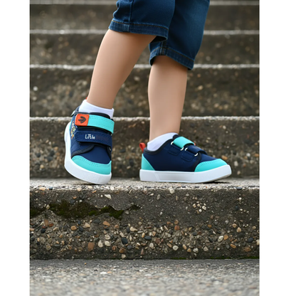 Tenis Niño Bubble Gummers Azul Velcro Cómodo Antiderrapante