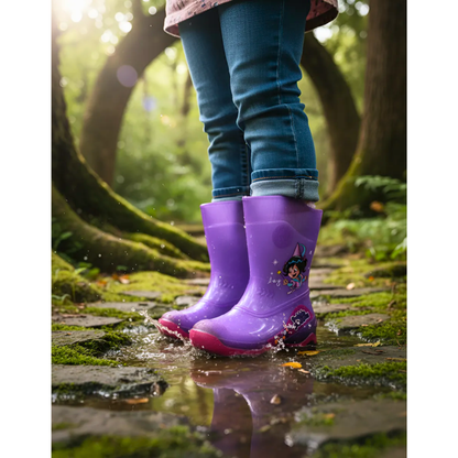 Bota De Lluvia Para Niña Bubble Gummers Cristal Lila