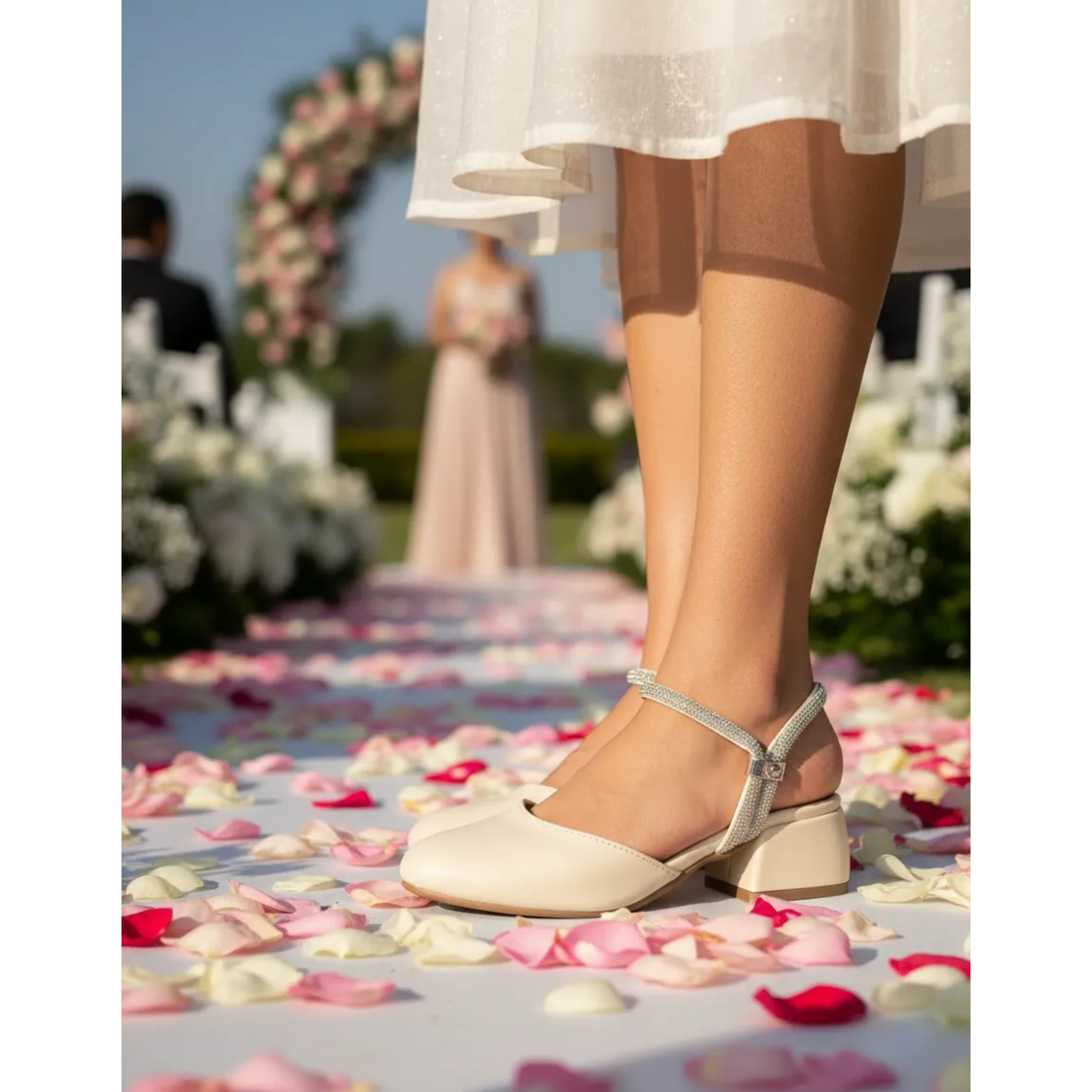 Zapatilla Niña Tacón Elegante Formal Para Fiesta
